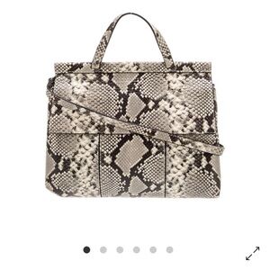 Tory Burch Snakeskin Print Leather Bag